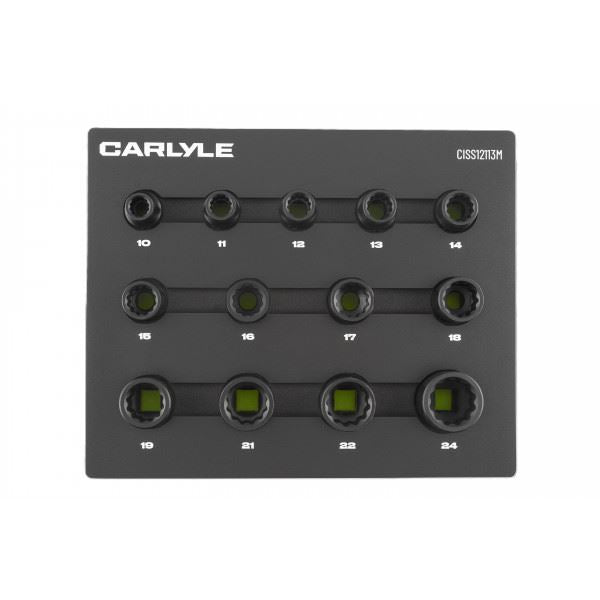 Carlyle Tools 13Pc 1/2Dr 12Pt Stnd Imp 10 T 24mm