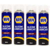 4x NAPA Silicone Lubricant Aerosol Spray Grease Can Water Resistant 500ml