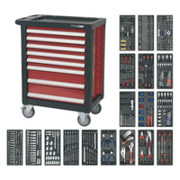 Sealey Premier Premier Rollcab 8 Drawer with 707pc Tool Kit AP2408TTC08