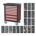Sealey Premier Premier Rollcab 8 Drawer with 707pc Tool Kit AP2408TTC08 Sealey Premier - Town Tools 