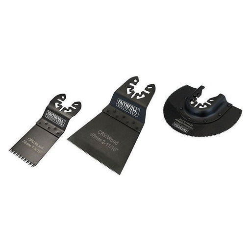 Faithfull Multi-Function Tool Blade Set, 3 Piece Faithfull - Town Tools