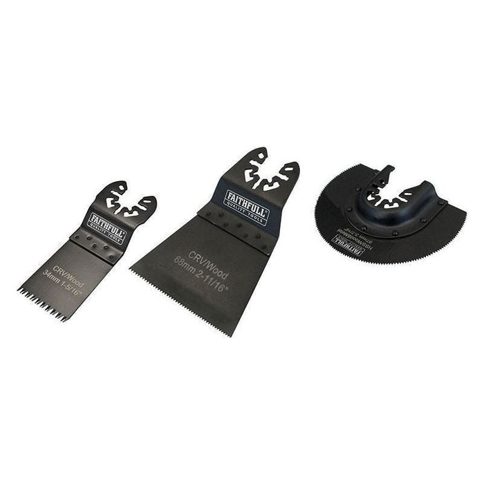 Faithfull Multi-Function Tool Blade Set, 3 Piece Faithfull - Town Tools