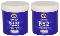 2x Morris K383 Copper Grease Anti Seize Copaslip High Temperature Compound 500g Tub
