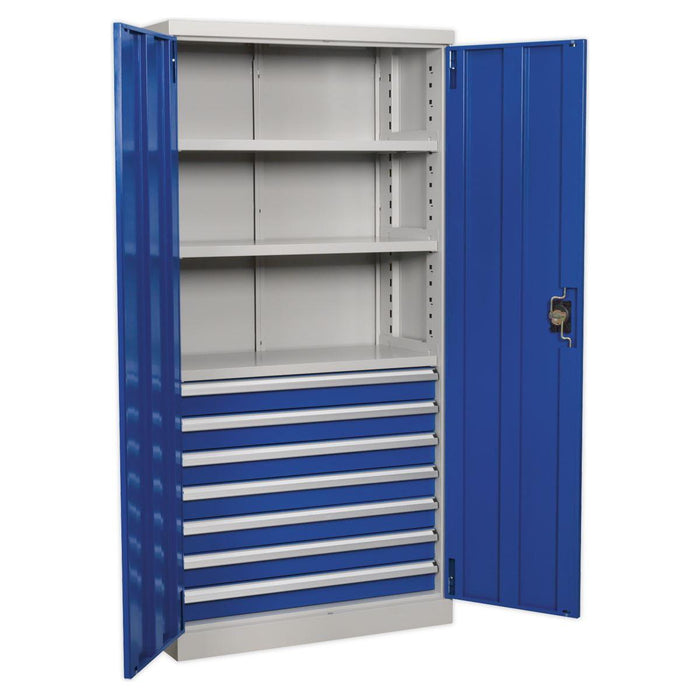 Sealey Industrial Cabinet 7 Drawer 3 Shelf 1800mm APICCOMBO7 Sealey - Town Tools 