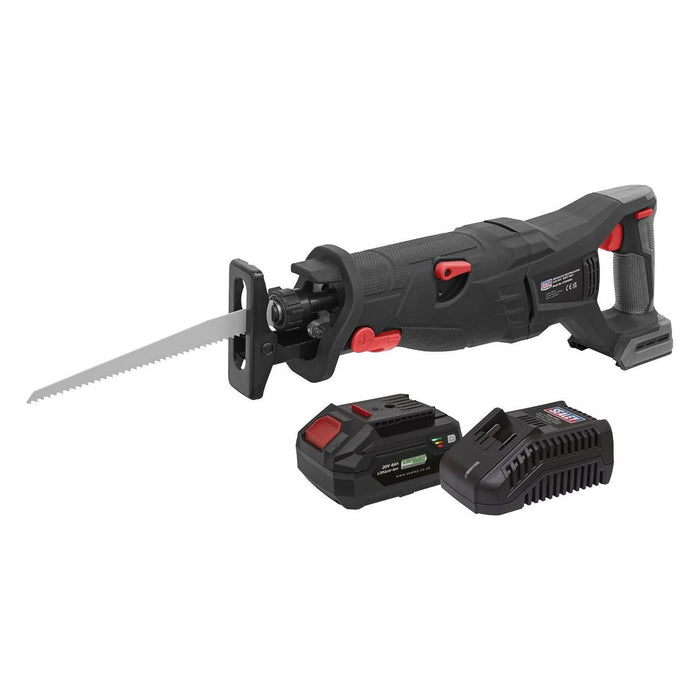 Sealey Brushless Reciprocating Saw 20V 4Ah SV20 Series Kit CP20VRSXKIT1 Sealey - Town Tools 