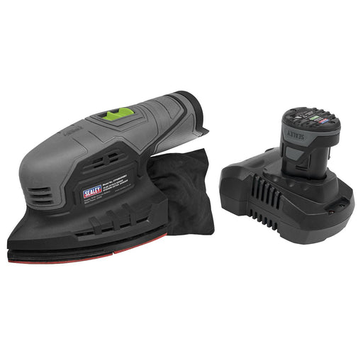 Sealey SV10.8 Series 150mm Cordless Detail Sander Kit 10.8V 2Ah CP108VDS Sealey - Town Tools 