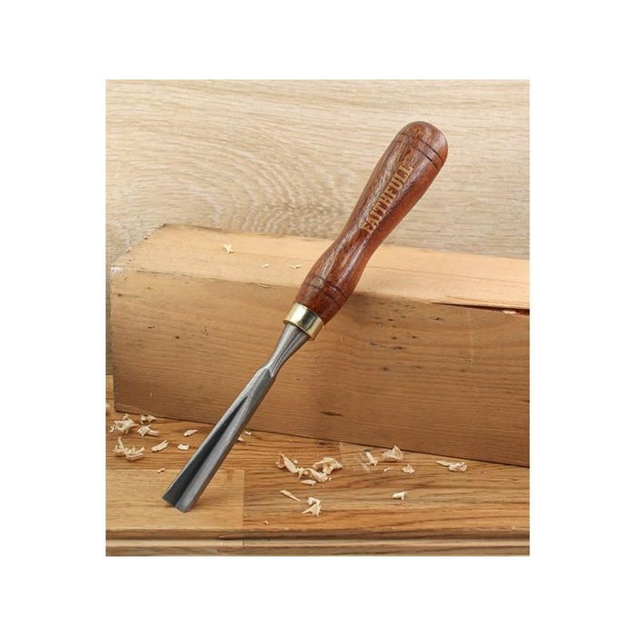 Faithfull V-Straight Part Carving Chisel 12.7mm (1/2in) Faithfull - Town Tools