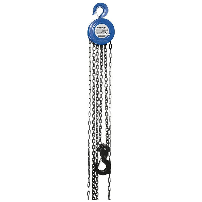 Silverline Chain Block 2000kg / 3m Lift Height Silverline - Town Tools 