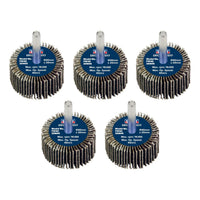Sealey 40 x 20mm Abrasive Flap Wheel on 6mm Shaft Assorted Grit - Pack of 5
