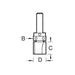 Trend 46/90 x 1/4 TCT 90° Shank Mounted Template Profiler 15.9 x 25mm Trend - Town Tools