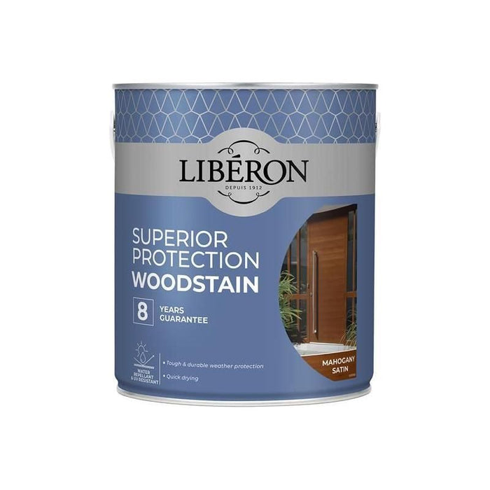 Liberon Superior Protection 8 Year Woodstain Mahogany Satin 2.5 litre Liberon - Town Tools
