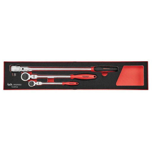 Teng Tools Long Arm Ratchet Flex Head Set FOAMX4 3 pieces Town Tools - Town Tools