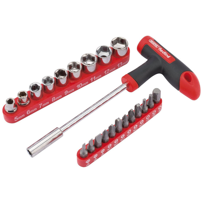 Draper T Handle Driver with Socket and Bits Set (22 Piece) 68841 Draper - Town Tools 