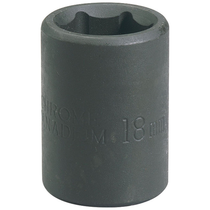 Draper Impact Socket, 1/2" Sq. Dr., 18mm (Sold Loose) 26886 Draper - Town Tools 