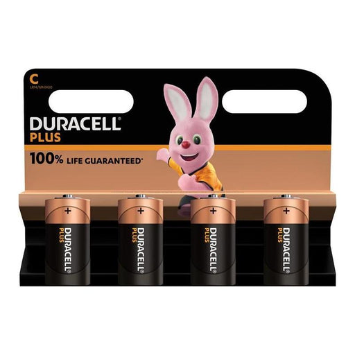 Duracell C Cell Plus Power +100% Batteries (Pack 4) Duracell - Town Tools