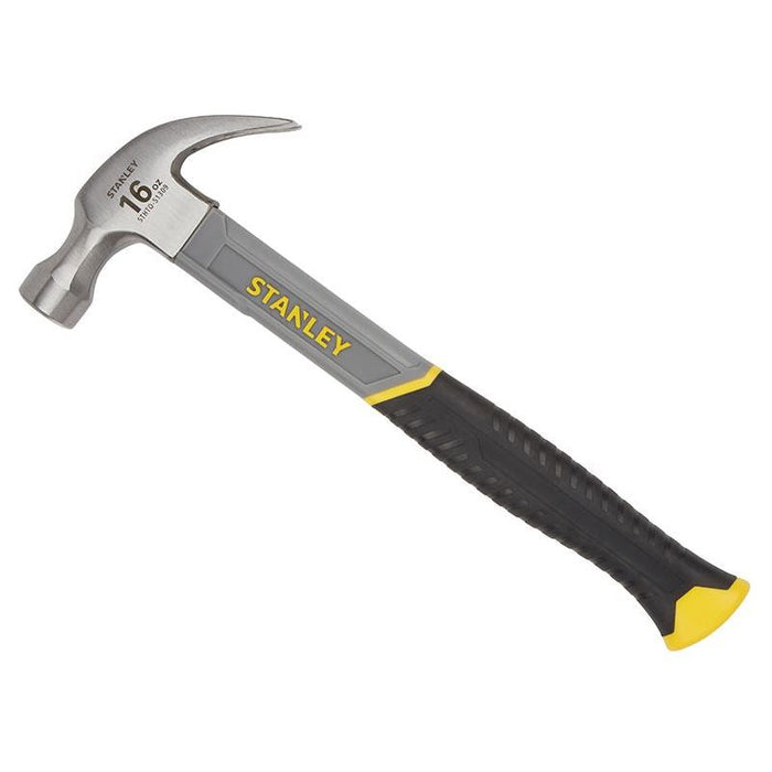 Stanley® Hand Tools Curved Claw Hammer Fibreglass Shaft 450g (16oz) STANLEY® Hand Tools - Town Tools