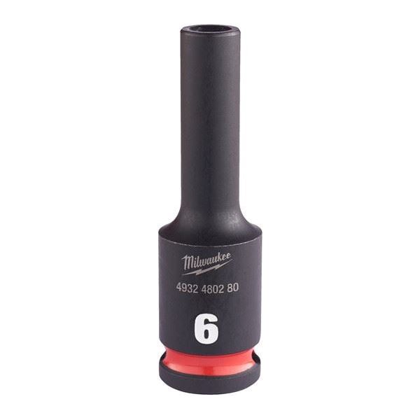 Milwaukee 6Mm 3/8 Impact Socket Deep-1Pc New 4932480280