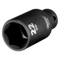 Draper Draper HI-TORQ Metric Deep Impact Socket, 3/8" Sq. Dr., 22mm