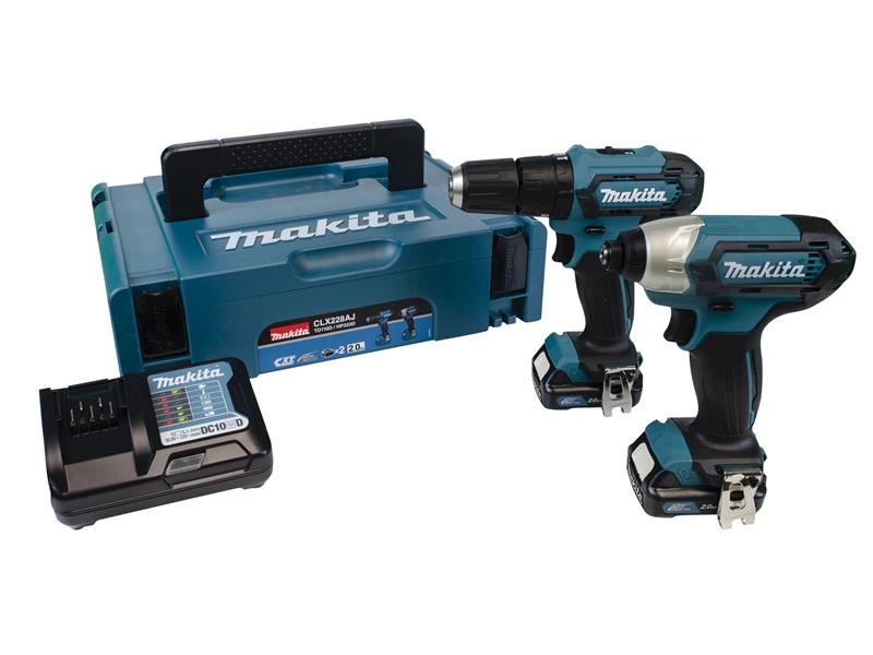 Makita CLX228AJ 12Vmax CXT Twin Pack 12V 2 x 2.0Ah Makita - Town Tools