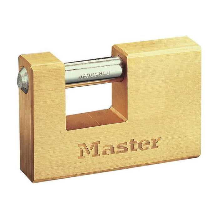 Master Lock Rectangular 63mm Solid Brass Body Shutter Padlock Master Lock - Town Tools