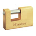 Master Lock Rectangular 63mm Solid Brass Body Shutter Padlock Master Lock - Town Tools