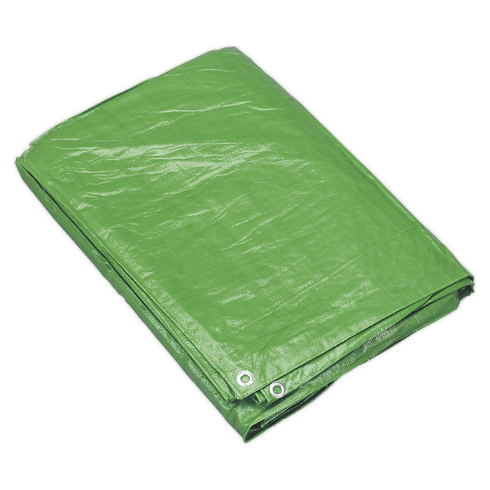 Sealey Tarpaulin 1.73 x 2.31m Green TARP68G Sealey - Town Tools 