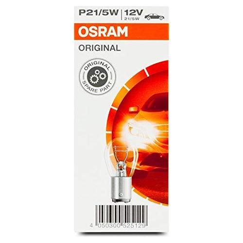 10x Original 12v P21/5W (BAY15d / 380) 21/5w Clear Bulbs [7528] Osram - Town Tools 