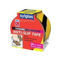 Sylglas Anti-Slip Tape 50mm x 3m Black & Yellow Hazard