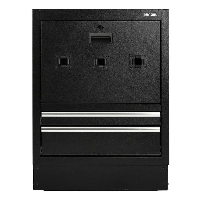 BUNKER Modular Floor Reel Cabinet, 2 Drawer, 680mm - MS400-2RBU
