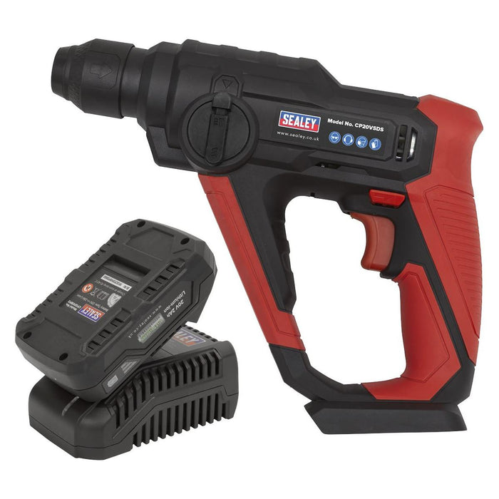 Sealey SV20 Series SDS Plus Cordless Rotary Hammer Drill Kit 20V 2Ah Sealey - Town Tools 