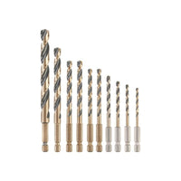Dewalt Power Tools DT20620 BLACK&GOLD HSS Drill Set, 10 Piece