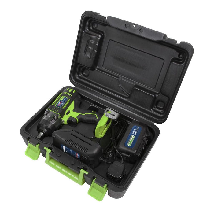 Sealey Cordless Impact Wrench 18V 3Ah Lithium-ion 1/2"Sq Drive Hi-Vis CP400LIHV Sealey - Town Tools