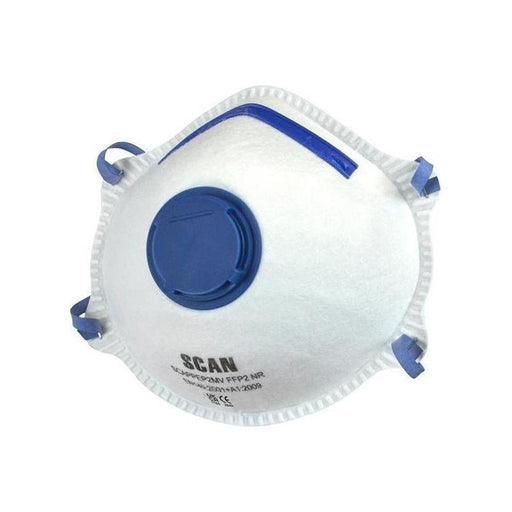 Scan Moulded Disposable Mask Valved FFP2 Protection (Pack 3) Scan - Town Tools