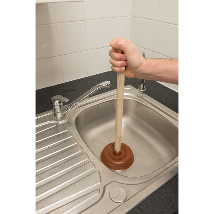 Silverline Sink Plunger 140 x 24mm Silverline - Town Tools 