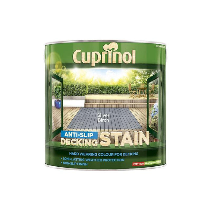 Cuprinol Anti-Slip Decking Stain Silver Birch 2.5 litre Cuprinol - Town Tools
