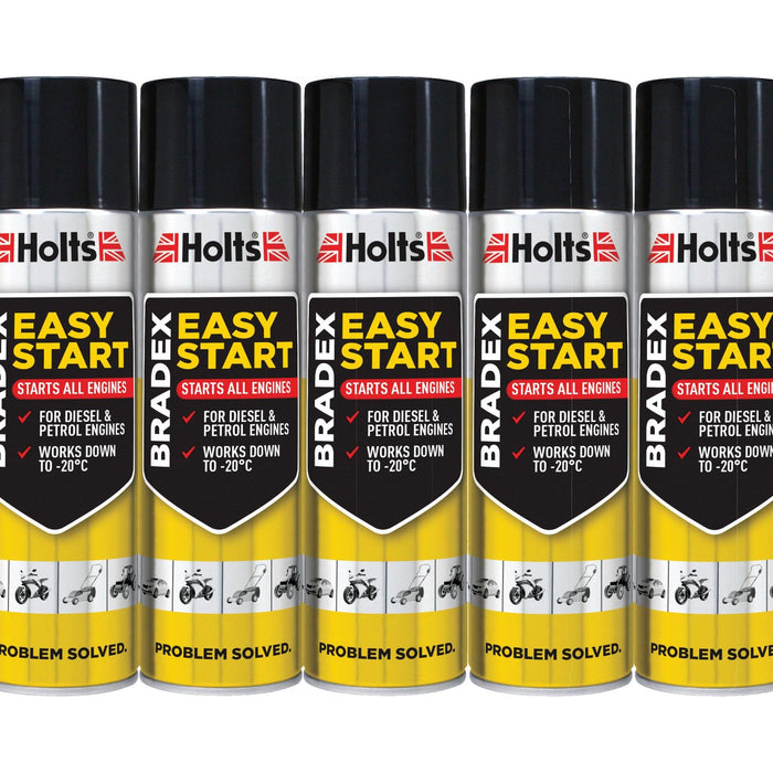 5 x Holts Bradex Easy Start Petrol Diesel Car Van Truck Starting Engine Spray Aid