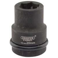 Draper Expert HI-TORQ 6 Point Impact Socket, 3/4" Sq. Dr., 20mm