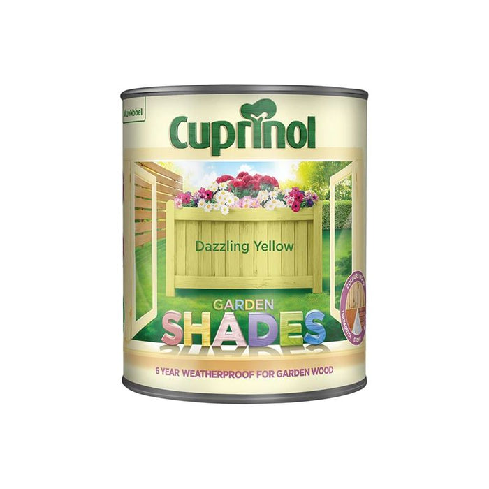 Cuprinol Garden Shades Dazzling Yellow 1 litre Cuprinol - Town Tools