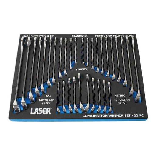 Laser AF/Metric Combination Spanner Set 32pc 6795 Laser - Town Tools 