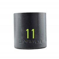 Carlyle Tools 1/2In Drive 11mm 6 Pt Stubby Impact Socket