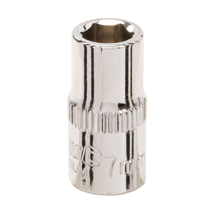 Silverline Socket 1/4" Drive 6pt Metric 7mm Silverline - Town Tools 