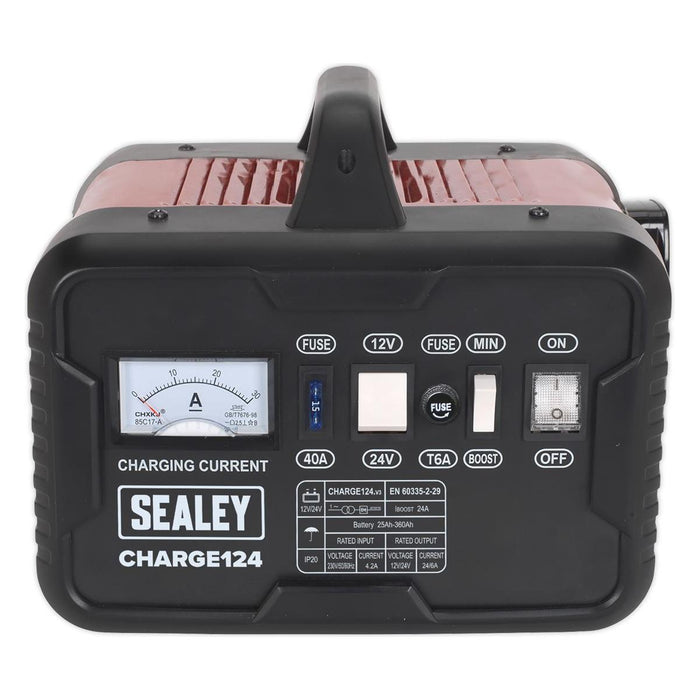 Sealey Battery Charger 28Amp 12/24V 230V CHARGE124 Sealey - Town Tools 