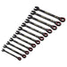 Draper Expert HI-TORQ Metric Ratchet Combination Spanner Set, Black (12 Piece) Draper - Town Tools