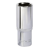Sealey WallDrive Socket 22mm Deep 1/2"Sq Drive Fully Polished SP1222D