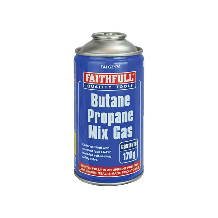 Faithfull Butane Propane Mix Gas Cartridge 170g Faithfull - Town Tools