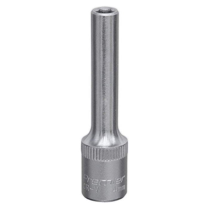 Sealey WallDrive Socket 4mm Deep 1/4"Sq Drive S1404D Sealey - Town Tools 