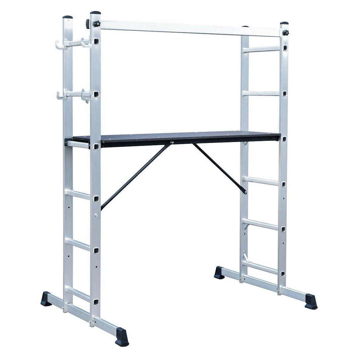 Sealey Aluminium Scaffold Ladder 4-Way EN 131 ASCL2 Sealey - Town Tools 