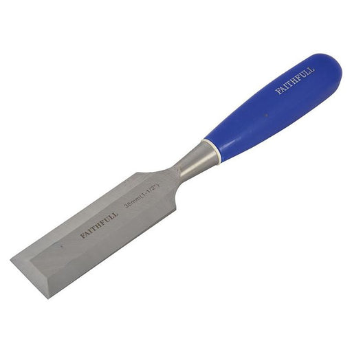 Faithfull Bevel Edge Chisel Blue Grip 38mm (1.1/2in) Faithfull - Town Tools