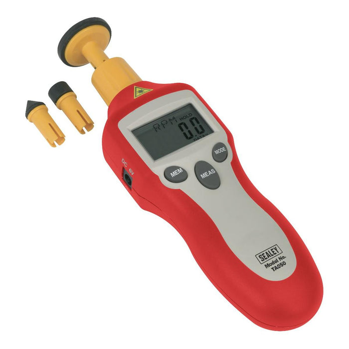 Sealey Digital Tachometer Contact/Non-Contact TA050 Sealey - Town Tools 