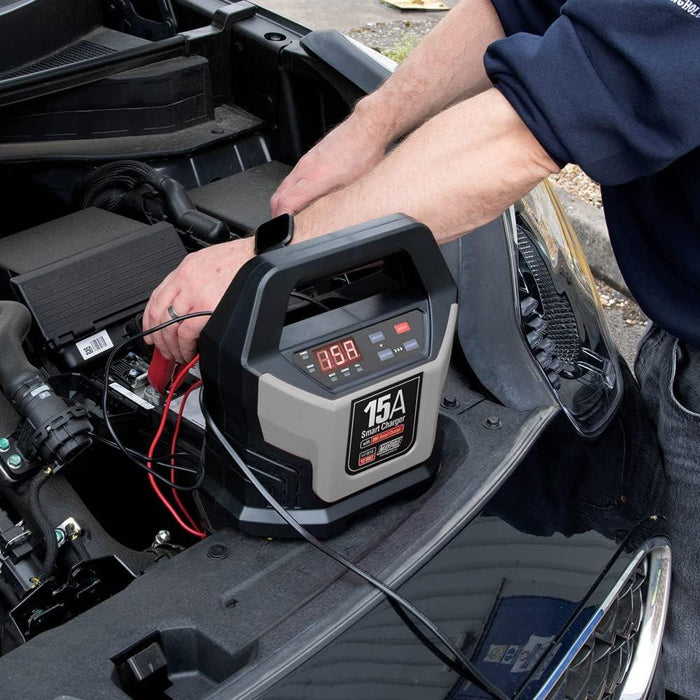 Maypole MP7215 15A 12V Electronic Smart Battery Charger Maypole - Town Tools